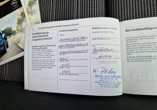 Opel Insignia cena 31999 przebieg: 209724, rok produkcji 2014 z Jedwabne małe 596
